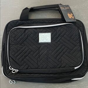 Black Quilted Large Hanging Traveling Toiletry Bag - NWT